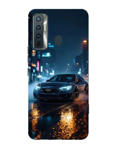 Чехол для TECNO Camon 17 с картинкой «Ночной город и Audi» Чехол для TECNO Camon 17 с картинкой «Ночной город и Audi»