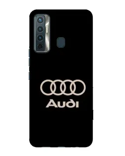 Чехол для TECNO Camon 17 с картинкой «Audi — золотой логотип»