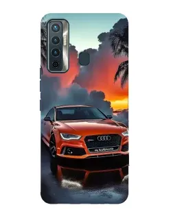 Чехол для TECNO Camon 17 с картинкой «Audi — закат»