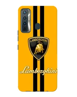 Чохол для TECNO Camon 17 з картинкою «Lamborghini Stripe жовтий» Чохол для TECNO Camon 17 з картинкою «Lamborghini Stripe жовтий»