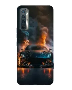 Чехол для TECNO Camon 17 с картинкой «Lamborghini дымная эстетика»