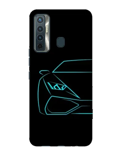 Чехол для TECNO Camon 17 с картинкой «Голубой силуэт Lamborghini» Чехол для TECNO Camon 17 с картинкой «Голубой силуэт Lamborghini»