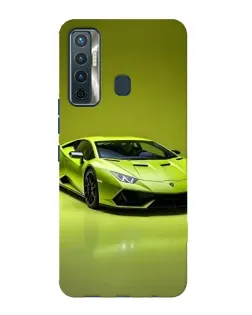 Чехол для TECNO Camon 17 с картинкой «Салатовый Lamborghini Huracan»