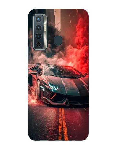 Чехол для TECNO Camon 17 с картинкой «Lamborghini красный дым» Чехол для TECNO Camon 17 с картинкой «Lamborghini красный дым»