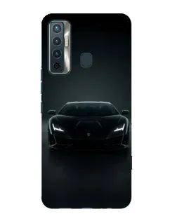 Чехол для TECNO Camon 17 с картинкой «Черный Lamborghini Aventador»