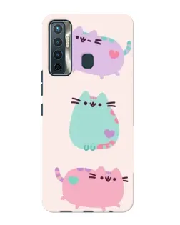 Чехол для TECNO Camon 17 с картинкой «Pusheen трио» Чехол для TECNO Camon 17 с картинкой «Pusheen трио»