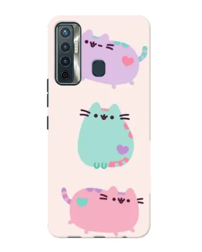 Чехол для TECNO Camon 17 с картинкой «Pusheen трио» Чехол для TECNO Camon 17 с картинкой «Pusheen трио»
