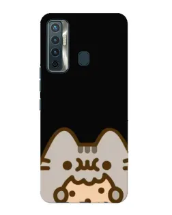 Чехол для TECNO Camon 17 с картинкой «Пушин на черном»