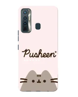 Чехол для TECNO Camon 17 с картинкой «Pusheen логотип»