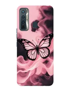 Чехол для TECNO Camon 17 с картинкой «Бабочка в дыму» Чехол для TECNO Camon 17 с картинкой «Бабочка в дыму»