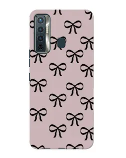 Чехол для TECNO Camon 17 с картинкой «Черные бантики»
