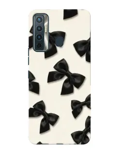 Чехол для TECNO Camon 17 с картинкой «Черные бантики»