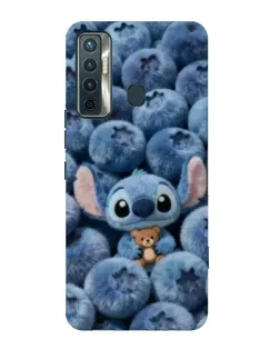 Чехол для TECNO Camon 17 с картинкой «Стич и голубика»