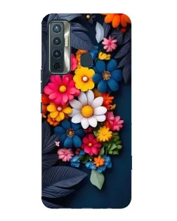 Чехол для TECNO Camon 17 с картинкой «Цветочная феерия»