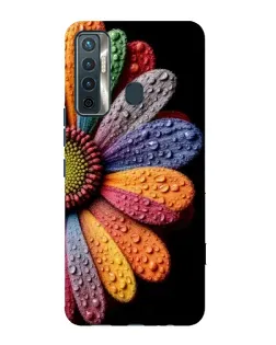 Чехол для TECNO Camon 17 с картинкой «Радужный цветок»