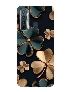 Чехол для TECNO Camon 17 с картинкой «Клевер в золоте»