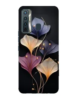 Чехол для TECNO Camon 17 с картинкой «Лиловые цветы грации»