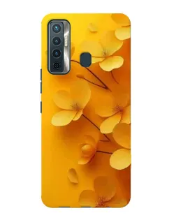 Чехол для TECNO Camon 17 с картинкой «Золотые лепестки»