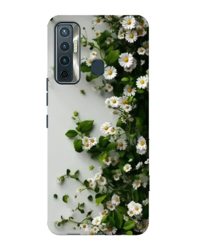 Чехол для TECNO Camon 17 с картинкой «Ветка мелких белых цветов» Чехол для TECNO Camon 17 с картинкой «Ветка мелких белых цветов»