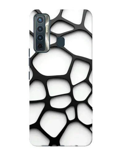 Чехол для TECNO Camon 17 с картинкой «Белая объемная сетка» Чехол для TECNO Camon 17 с картинкой «Белая объемная сетка»