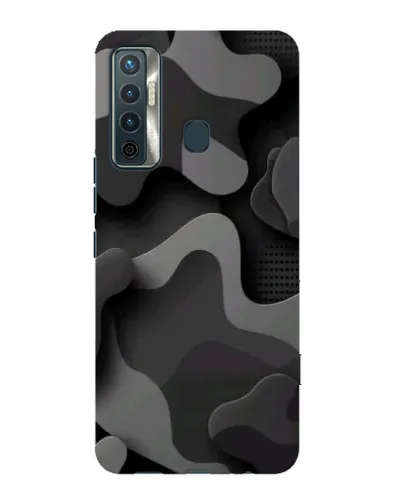 Чехол для TECNO Camon 17 с картинкой «Темный абстрактный камуфляж» Чехол для TECNO Camon 17 с картинкой «Темный абстрактный камуфляж»