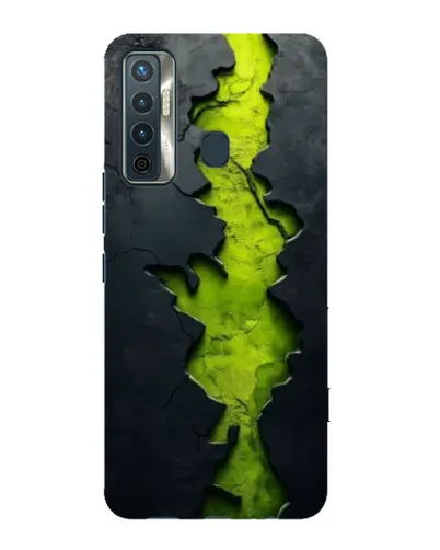 Чехол для TECNO Camon 17 с картинкой «Салатовый разлом скалы» Чехол для TECNO Camon 17 с картинкой «Салатовый разлом скалы»