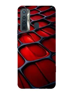 Чехол для TECNO Camon 17 с картинкой «Красная глянцевая сетка»