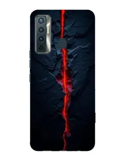 Чехол для TECNO Camon 17 с картинкой «Kрасная лавовая трещина»
