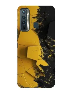 Чехол для TECNO Camon 17 с картинкой «Золотые осколки геометрии»
