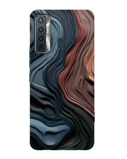 Чехол для TECNO Camon 17 с картинкой «Цветные волны каньона»