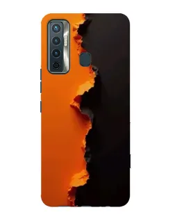 Чехол для TECNO Camon 17 с картинкой «Оранжевый разлом»