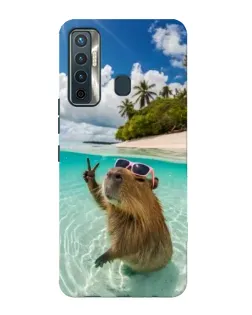 Чохол для TECNO Camon 17 з картинкою «Капібара на морі» Чохол для TECNO Camon 17 з картинкою «Капібара на морі»