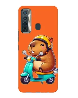 Чохол для TECNO Camon 17 з картинкою «Капібара на скутері» Чохол для TECNO Camon 17 з картинкою «Капібара на скутері»