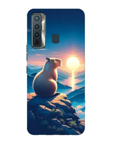 Чехол для TECNO Camon 17 с картинкой «Закат солнца с капибарой» Чехол для TECNO Camon 17 с картинкой «Закат солнца с капибарой»