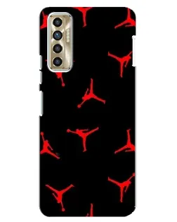Чехол для TECNO Camon 17P (CG7n) с картинкой «Jordan Red Pattern» Чехол для TECNO Camon 17P (CG7n) с картинкой «Jordan Red Pattern»