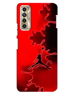 Чехол для TECNO Camon 17P (CG7n) с картинкой «Jordan Red Smoke»