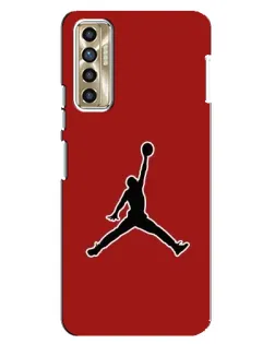 Чехол для TECNO Camon 17P (CG7n) с картинкой «Jordan Red Back»