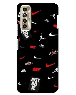 Чехол для TECNO Camon 17P (CG7n) с картинкой «Nike Mix Pattern»