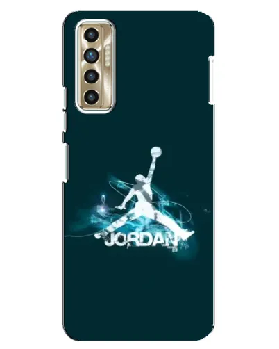 Чехол для TECNO Camon 17P (CG7n) с картинкой «Jordan Blue Fire» Чехол для TECNO Camon 17P (CG7n) с картинкой «Jordan Blue Fire»