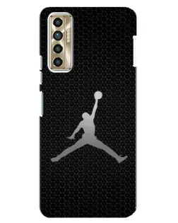 Чехол для TECNO Camon 17P (CG7n) с картинкой «Jordan Dark Carbon»