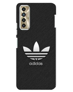 Чехол для TECNO Camon 17P (CG7n) с картинкой «Adidas Карбоновая текстура»