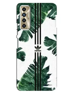Чехол для TECNO Camon 17P (CG7n) с картинкой «Пальмовые листья адидас»