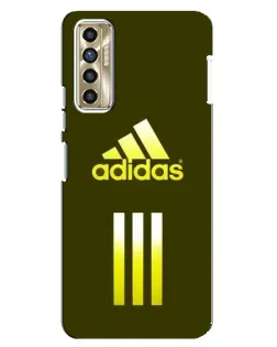 Чехол для TECNO Camon 17P (CG7n) с картинкой «Оливковый градиент Adidas»