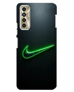 Чохол для TECNO Camon 17P (CG7n) з картинкою «Неоновий контур Nike»