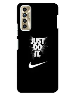 Чехол для TECNO Camon 17P (CG7n) с картинкой «Текстовый принт Nike»