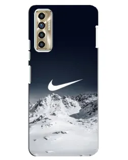 Чехол для TECNO Camon 17P (CG7n) с картинкой «Nike — зимние горы»