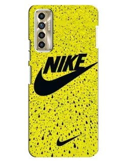 Чехол для TECNO Camon 17P (CG7n) с картинкой «Желтый текстурный Nike»