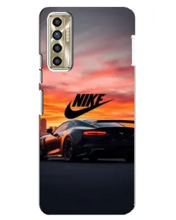 Чехол для TECNO Camon 17P (CG7n) с картинкой «Nike и суперкар»