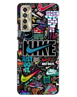 Чехол для TECNO Camon 17P (CG7n) с картинкой «Яркий коллаж Nike»