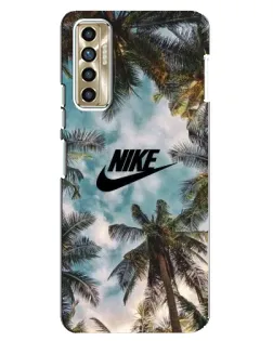 Чехол для TECNO Camon 17P (CG7n) с картинкой «Тропический принт Nike»